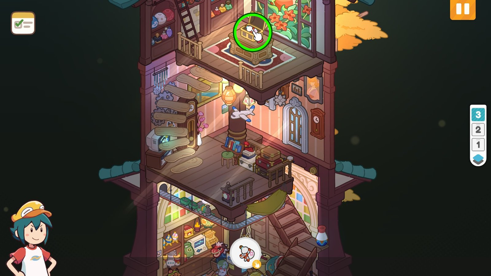 Potion highlighted in the chest on the top floor in Chapter 2