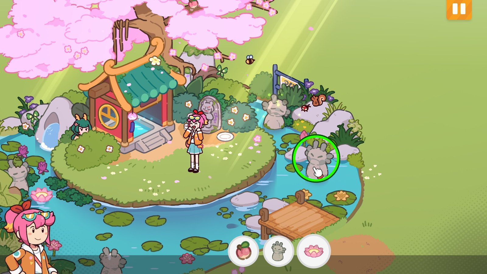 Small Dragon Statue highlighted on the right side of Plum Dragon Shrine