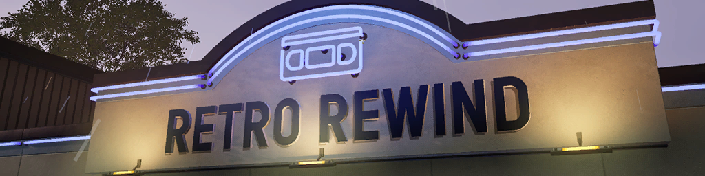 Retro Rewind storefront and sign
