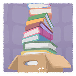 Tiny Bookshop achievement icon for Private Library.