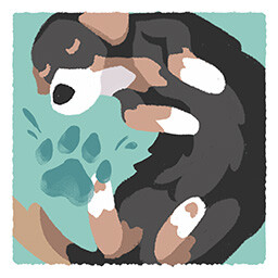 Tiny Bookshop achievement icon for Good Boy.