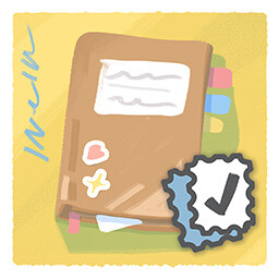 Tiny Bookshop achievement icon for Stamp Collector.